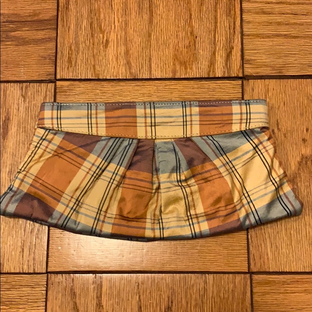 Lauren Merkin Silk Plaid Clutch